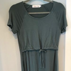 Latched Mama Drawstring T-shirt Dress